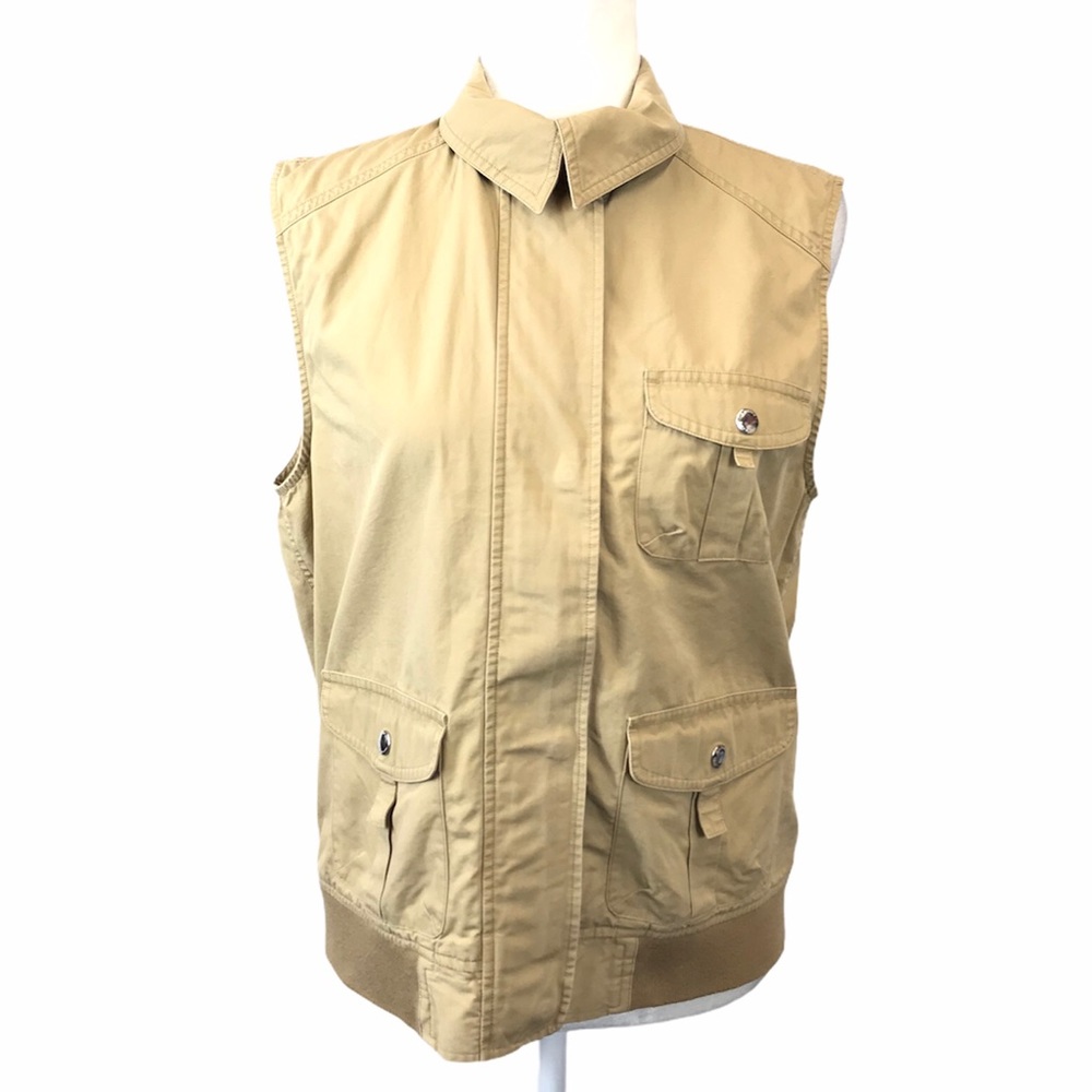 American Living Tan Multi-Pocket‎ Vest Full Zip - Picture 8 of 8